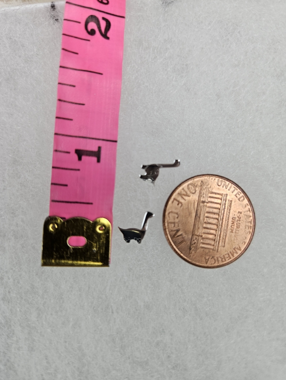 Dainty Sterling Silver Tiny Dinosaur Stud Earrings NWT 925 Cute Minimalist - Picture 4 of 8